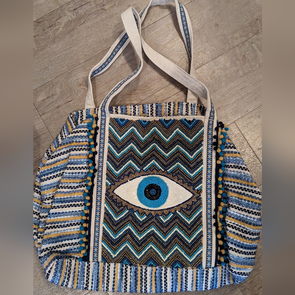 America & Beyond Beaded Tote